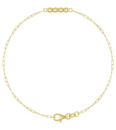 14K Yellow 2 mm Round 4-Stone Family Bezel-Set Bar 7" Bracelet Mounting