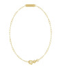 14K Yellow 2 mm Round 4-Stone Family Bezel-Set Bar 7" Bracelet Mounting