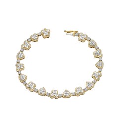 10KY 1.75CTW DIAMOND BAGUETTE CLUSTER HEART & BUTT