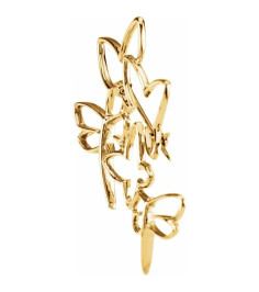 14K Yellow Butterfly & Dragonfly Brooch
