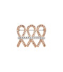 14K Rose/White 3/4 CTW Natural Diamond Me & My Two Friends Brooch