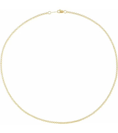 14K Yellow Gold-Filled 2 mm Rolo 18" Chain