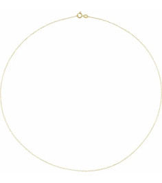 14K Yellow .85 mm Diamond Cut Paperclip-Style Forzentina 18" Chain