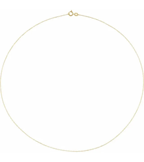 14K Yellow .85 mm Diamond Cut Paperclip-Style Forzentina 18" Chain