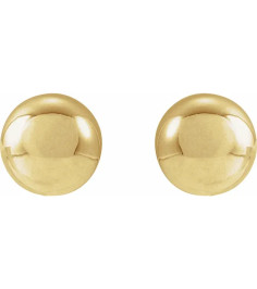 14K Yellow 8 mm Ball Earrings