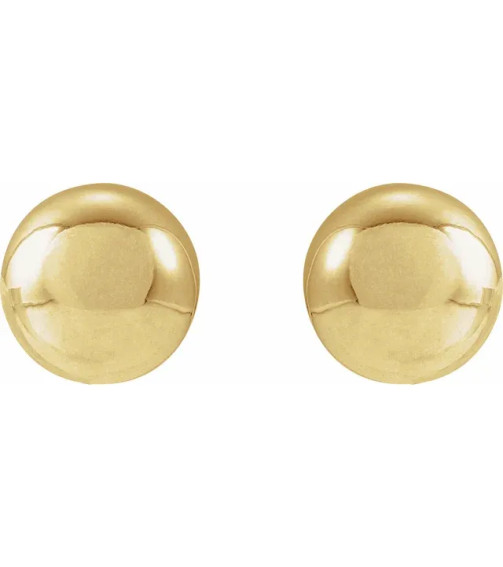 14K Yellow 8 mm Ball Earrings