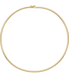 Ch1025 14K Yellow Omega 3 Mm 18 In Box Clasp Polished Omega Chain