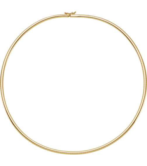 Ch1025 14K Yellow Omega 3 Mm 18 In Box Clasp Polished Omega Chain