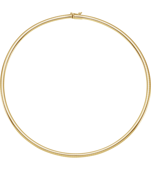 Ch1025 14K Yellow Omega 4 Mm 16 In Box Clasp Polished Omega Chain