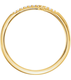 122276 Ring Set 14K Yellow Natural Diamond Round 1 Mm Polished .07 Ctw Natural Diamond Sideways Cross Ring
