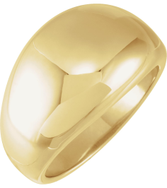 50199 14K Yellow 7 12 Mm Polished Dome Ring