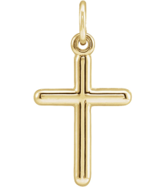 R41148 Pendant 14K Yellow 16.8 X 9 Mm Polished Cross Pendant