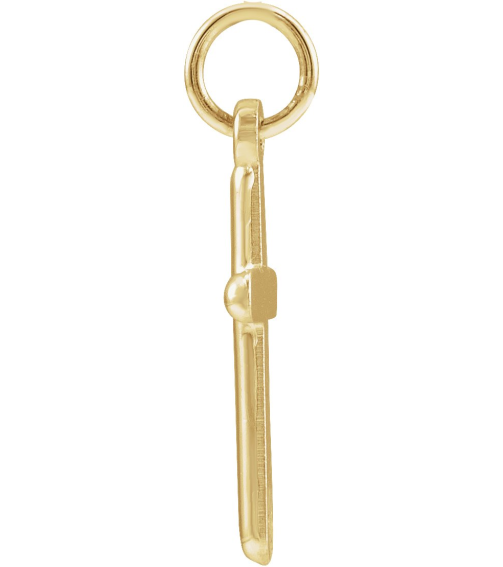 R41148 Pendant 14K Yellow 16.8 X 9 Mm Polished Cross Pendant