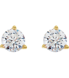 66233 14K Yellow Set Round Natural Diamond Pair 4.5Mm 34 Ctw I3, G-H Friction Friction Backs Included 3-Prong Polished 34 Ctw Natural Diamond Stud Earrings