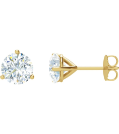 66233 14K Yellow Set Round Natural Diamond Pair 5.75Mm 1 12 Ctw I3, G-H Friction Friction Backs Included 3-Prong Polished 1 12 Ctw Natural Diamond Stud Earrings