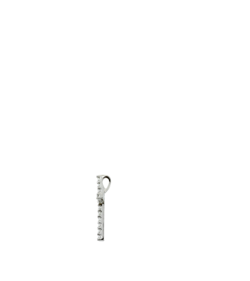 R42157 Pendant Set Platinum Round Natural Diamond 2.2Mm 58 Ctw Si1, G-H Polished 58 Ctw Natural Diamond Petite Cross Pendant