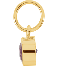 86179 Charm Set 14K Yellow Round Imitation Amethyst 4 Mm Polished Posh Mommy Imitation Amethyst Birthstone Charm