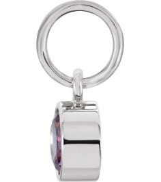 86179 Charm Set 14K White Round Imitation Alexandrite 4 Mm Polished Posh Mommy Imitation Alexandrite Birthstone Charm