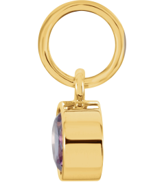 86179 Charm Set 14K Yellow Round Imitation Alexandrite 4 Mm Polished Posh Mommy Imitation Alexandrite Birthstone Charm