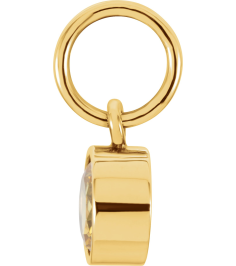 86179 Charm Set 14K Yellow Round Imitation Citrine 4 Mm Polished Posh Mommy Imitation Citrine Birthst Charm