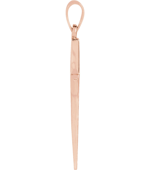 R41279 Pendant 14K Rose 30.2 X 15.9 Mm Polished Cross Pendant