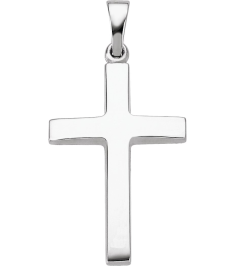 R41279 Pendant Platinum 30.2 X 15.9 Mm Polished Cross Pendant