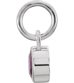 86179 Charm Set Sterling Silver Round Imitation Mozambique Garnet 4 Mm Polished Posh Mommy Imitation Garnet Birthstone