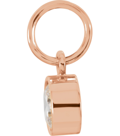 86179 Charm Set 14K Rose Round Imitation Diamond 4 Mm Polished Posh Mommy Imitation Birthstone Charm