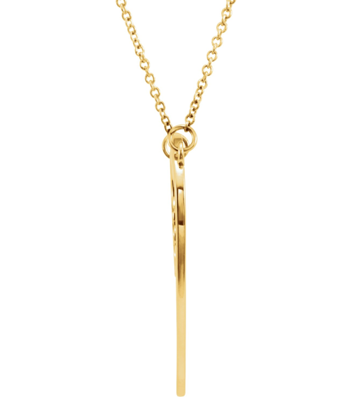 86206 Necklace 14K Yellow 30 X 28 Mm 17 In Polished Mom Heart Necklace