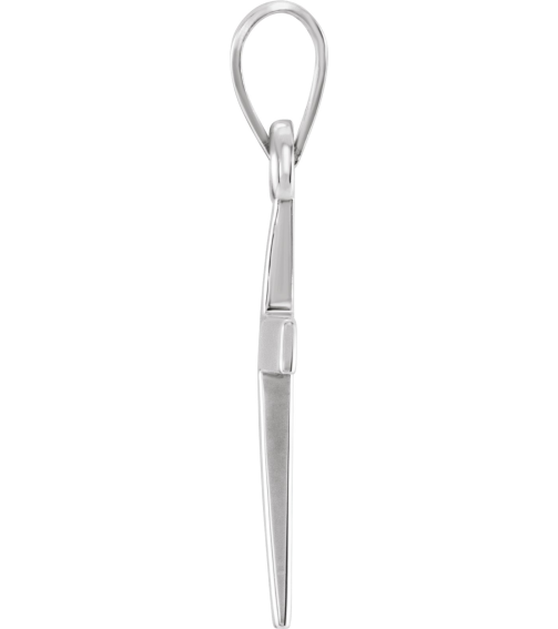 R41279 Pendant Platinum 23.7 X 11.5 Mm Polished Cross Pendant