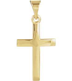 R41279 Pendant 14K Yellow 23.7 X 11.5 Mm Polished Cross Pendant