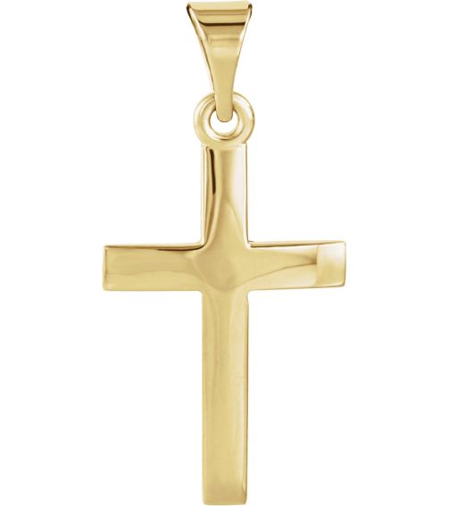 R41279 Pendant 14K Yellow 23.7 X 11.5 Mm Polished Cross Pendant
