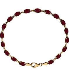 651539 Bracelet Set 14K Yellow Oval Natural Mozambique Garnet 6 X 4 Mm 7 14 In Polished Natural Mozambique Garnet Bracelet
