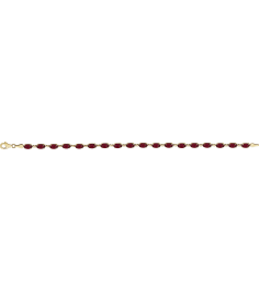 651539 Bracelet Set 14K Yellow Oval Natural Mozambique Garnet 6 X 4 Mm 7 14 In Polished Natural Mozambique Garnet Bracelet