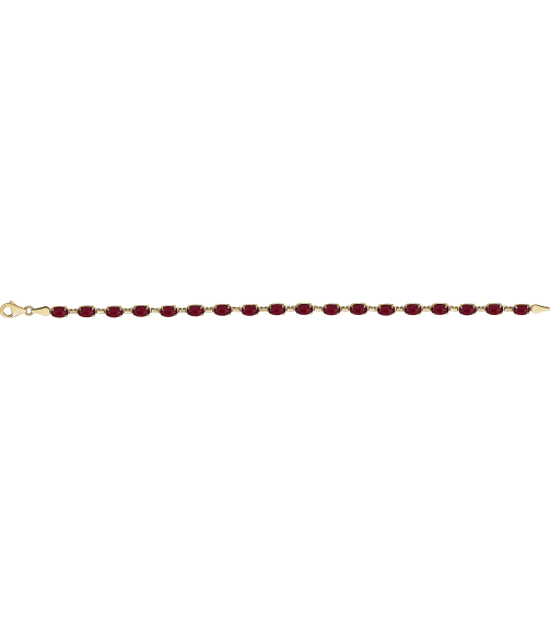 651539 Bracelet Set 14K Yellow Oval Natural Mozambique Garnet 6 X 4 Mm 7 14 In Polished Natural Mozambique Garnet Bracelet