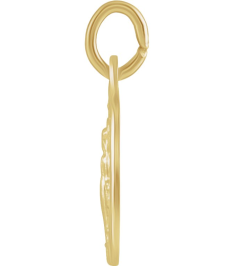 R5020 Pendant 14K Yellow 12 X 8 Mm Polished Oval Miraculous Medal