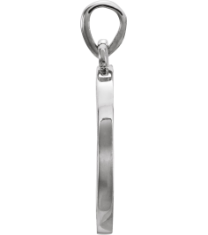 86437 Pendant Set 14K White Round Natural Diamond 16.7 X 14.3 Mm 1.3Mm 15 Ctw I1, G-H Polished 15 Ctw Natural Diamond Halo-Style Engravable Pendant
