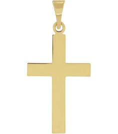 R4030 Pendant 14K Yellow 18 X 12 Mm Polished Cross Pendant