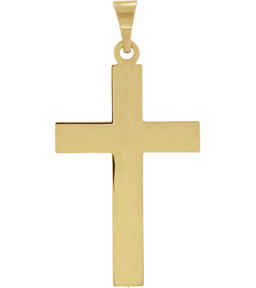 R4030 Pendant 14K Yellow 22 X 14 Mm Polished Cross Pendant