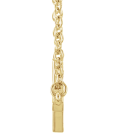 R45323 Necklace 14K Yellow 22 X 11.5 Mm 20 In Polished 20 Inch Sideways Cross Necklace