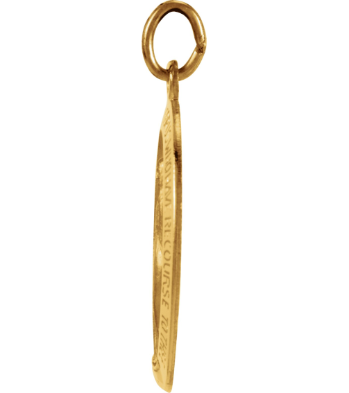 R5020 Pendant 14K Yellow 19 X 14 Mm Polished Oval Miraculous Medal
