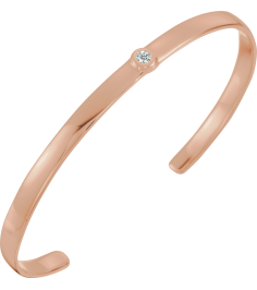 Brc764 Bracelet Set 14K Rose Round Natural Diamond 3Mm 110 Ct 6 In Polished 110 Ct Natural Diamond Cuff Bracelet