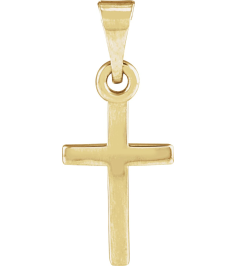 R41279 Pendant 14K Yellow 21 X 9.7 Mm Polished Cross Pendant