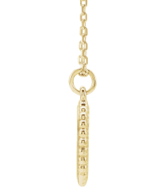 86472 Necklace 14K Yellow 15.3 X 11.7 Mm 16-18 In Polished Engravable Round Beaded Necklace