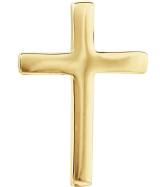 R17014 Earring 14K Yellow 10 X 7 Mm Each Friction Back Sold Separately Polished Cross Earring