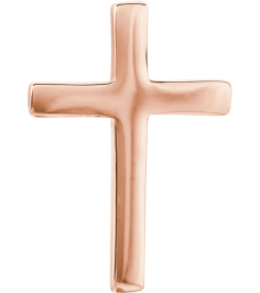 R17014 Earring 14K Rose 10 X 7 Mm Each Friction Back Sold Separately Polished Cross Earring