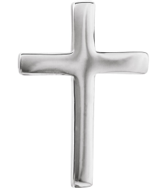 R17014 Earring Sterling Silver 10 X 7 Mm Each Friction Back Sold Separately Polished Cross Earring
