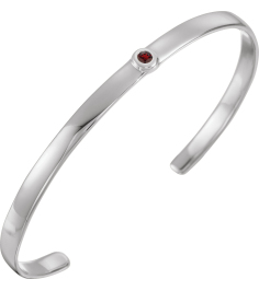 Brc764 Bracelet Set 14K White Round Natural Mozambique Garnet 3 Mm 6 In Polished Natural Mozambique Garnet Cuff Bracelet