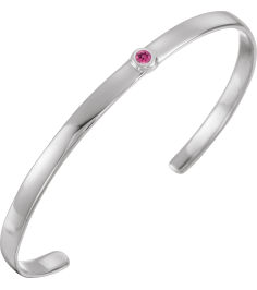 Brc764 Bracelet Set 14K White Round Natural Pink Tourmaline 3 Mm 6 In Polished Natural Pink Tourmaline Cuff Bracelet
