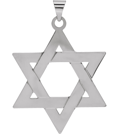 R5032 Pendant 14K White 32 X 26 Mm Polished Star Of David Pendant